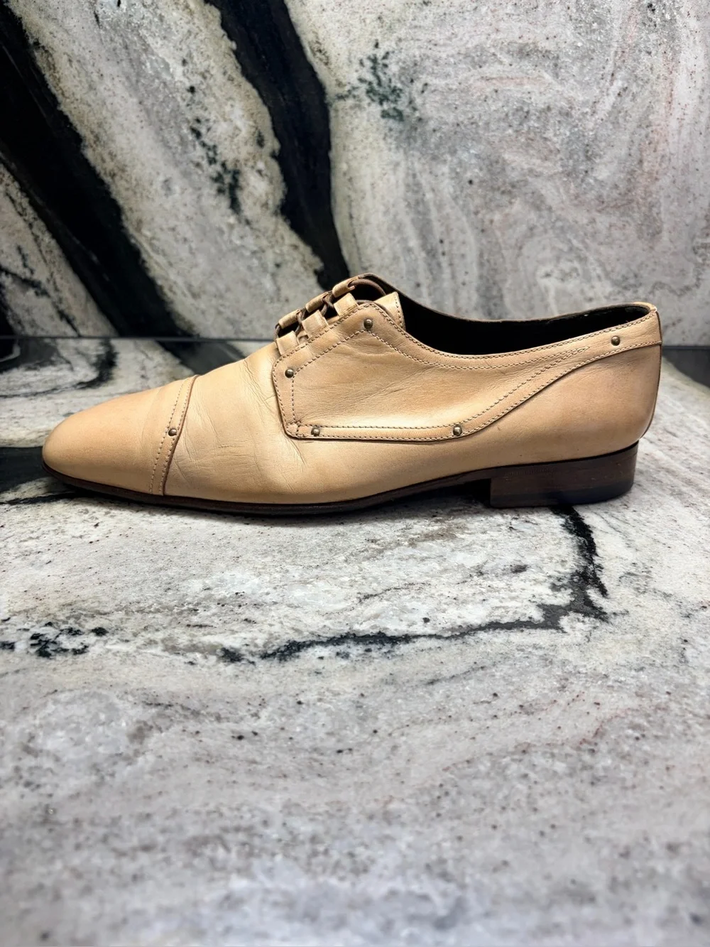 a.testoni Bologna Leather Dress Shoes Men’s 6.5 UK / 7.5 US Made Italy